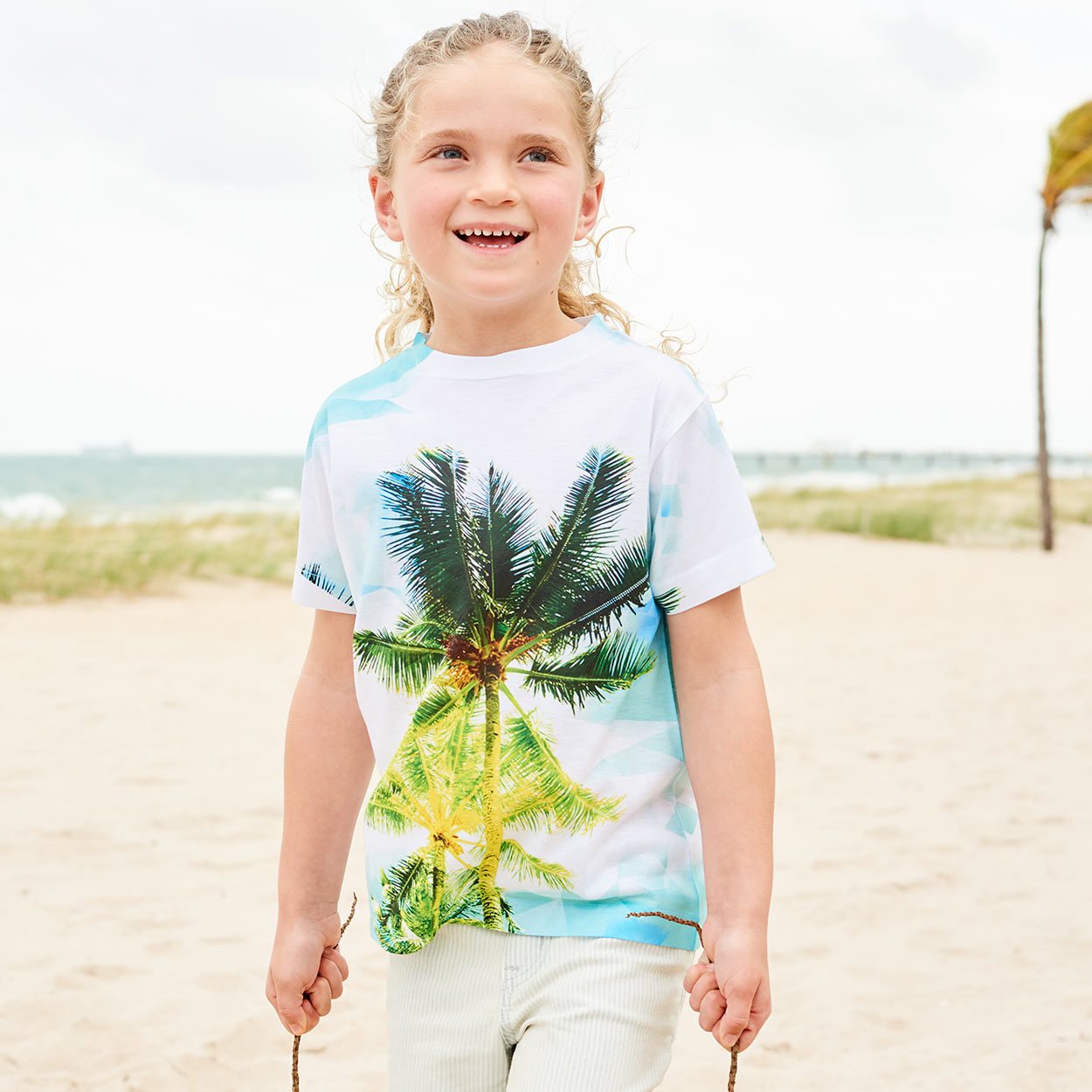 Kids Palm Trees Photo T shirt Sun Pop Life