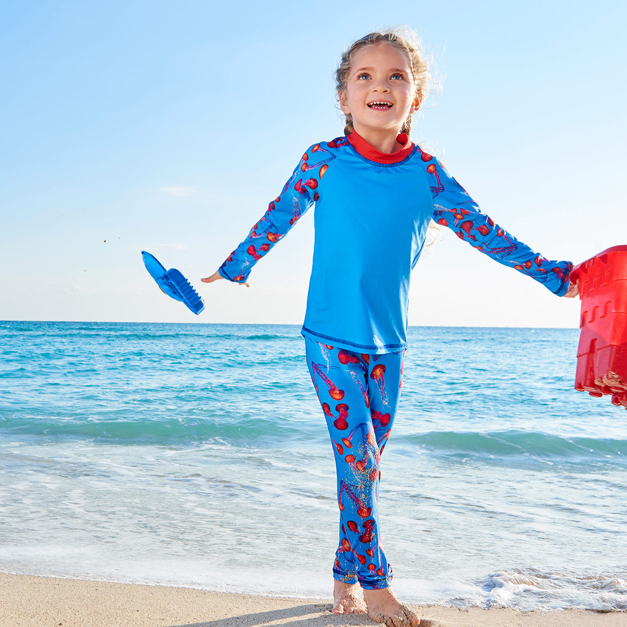 Little girls hot sale rash guard