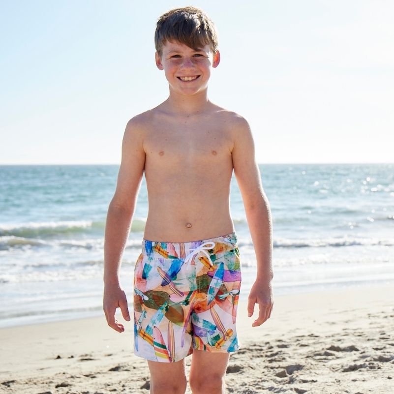 Boys fitted swim on sale shorts